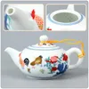 Наборы столовой посуды, керамический чайник с ручной росписью, ручной ретро чайник для дома, чашка для курицы Doucai