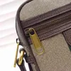 أحجام من أكياس الرسول القماشية كتف من الجلد البني مع صندوق الصناديق Crossbody Bag256J