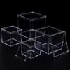 Aquariums Betta Fish Tank Gold Transparent matklass Plastisolering Square Box With Lid Aquarium Accessories319Q