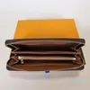 VERTICA DE LA BILLA CONDICIÓN La forma más elegante de transportar tarjetas de dinero y monedas de diseño famosa Hombres de cartera de cuero Long 222W