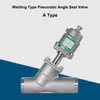 Vinkel S 304 Rostfritt stål Svetsningstyp Pneumatisk säte Y Högtemperatur Stopp Snabbavstängning 231205