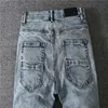 designer amirsswash water blauw gat gedragen cashewnoot licht Slim Fit Jeans Heren en dames high street fashion merk