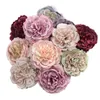 Decorative Flowers Wreaths 50/100pcs 8cm Large Peony Artificial Silk Flower Head For Wedding Party Decoration Diy Scrapbooking Christmas Items Fake Flowers 231205