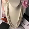Necklace short pearl chain orbital necklaces clavicle chains pearlwith women's jewelry gift 02259t