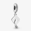 Nouveauté 925 en argent Sterling Graduation Cap Dangle Charm Fit Original européen bracelet à breloques bijoux de mode accessoires 205r