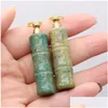 Pendant Necklaces Pendant Necklaces 1Pcnatural Stone Phoenix Turquoise Per Bottle Slub Shape Scent Diffuser For Jewelry Makingdiyneckl Dhnag