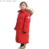 Daunenmantel 2023 Kinder Mädchen Winter Daunenjacke Echter Waschbärpelz Wasserdichte Jacke für Mädchen 2-14 Jahre Oberbekleidung Mantel Kinder Parka Outfit Q231205