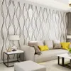 Suede wallpaper striped wallpaper bedroom living room TV background wall paper modern minimalist non woven wallpaper209I