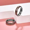 Wedding Rings 6mm Hawaiian Koa Wood And Abalone Shell Tungsten Carbide For Women MenWedding Lois22259A