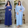 Ethnic Clothing Saudi Arabic Two Piece Set Hijab & Party Dress For Women Muslim Abaya Diamond Scarf Dresses Vestidos Mujer Kaftan Abayas