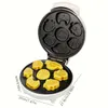 Mini macchina per cucinare waffle con spina americana - Produci 7 diverse forme di pancake, tra cui un gatto, piastra per waffle elettrica antiaderente, teglia per torta per bambini e adulti