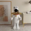 Kerstversiering Nordic Home Decor Cartoon Hond Standbeeld Woonkamer Decoratie Grote Hars Beeldje Creatieve Accessoires Sculptuur 231204