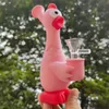 Bong à narguilé en silicone incassable de 6,8 pouces qui crie au poulet et fume la pipe à eau.