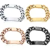 Bracelets de créateurs pour hommes femmes en acier inoxydable lien cubain bracelets glacés bracciali chaîne Bracelet pour femmes Male273s