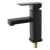 Banyo lavabo muslukları 1 adet havza musluğu anti-parmak izi siyah paslanmaz çelik tek bir soğuk sayacı mutfak için ev el