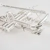 일본 품질 9445CHS C 트럼펫 C 플랫 놋쇠 도금 된 전문 트럼펫 악기가있는 가죽 케이스