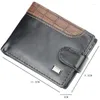 Wallets Short Hasp Men Card Holder Male Purse Spliced Crocodile Pattern High Quality PU Leather Money Clip Wallet For