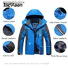 Herrarna ner parkas tacvasen vinterfleece foder parka vattentät mens skid snowboard jackor vindtät borttagbara hoodie rockar casual vindbrytare q231205