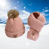 Berretti da baseball Cappello invernale lavorato a maglia in cotone Sciarpa Due set Ragazzo e ragazza Berretto caldo in lana per bambini Cappelli moda unisex Gorras Para Hombres