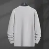 Men's T Shirts 2023 Winter Keep Warm Inner Match Velvet Padded Bottoming Shirt Round Neck Solid Color Top