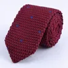 Bow Ties 6CM Fashion Men's Striped Ploka Dots Coffee Navy Wine Solid Tie Knit Knitted Necktie Normal Slim Classic Woven Cravate