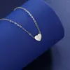 Pendant Necklaces Vassago Women's Exquisite Simple 26 Letters Necklace Stainless Steel Mini Heart-shaped Accessories Anniversary Package