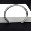 Diamond Open Bracelet Designer Silver Bangle For Women Full Zircon Fashion Jewelry Gift