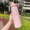 topsportmarket LUC1 710ml Insulated Water Cup LU Sport Gym Vacuum Bottles Portable Leakproof Outdoor Cup Stainless Steel Thermos Pure Color