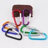 Climbing Harnesses 100Pcs Carabiners Clips Aluminum D Ring Shape Spring Snap Keychain Carabiner for Outdoor Camping Hiking Sport Accessories 231204