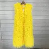 Women's Fur Faux Fur Veste longue en fausse fourrure de mouton pour femme fausse fourrure chaude veste en peluche grande taille automne et hiver 231205