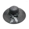 Wide Brim Hats Summer Women Simple Foldable Floppy Disk Girl Straw Hat Sun Beach UV Travel Lady Fashion Acessories