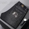 メンズジーンズデザイナーライトラグジュアリーヨーロッパハイエンドメンズジーンズカジュアルスリムフィットスモールフットエラスティックコットン刺繍ブランド新しい2030 DLF4