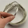 50pcs 7mm alice bands METAL HEADBAND Silver Color Plain Lady Hair Bands Headbands No Teeth DIY340s