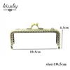 Bagdelar Tillbehör 10st 6.5 7.5 8.5 10.5 12.5 15 18 20 CM Square Metal Purse Frame For Bag DIY Handmased Kiss Lock Wedding Clutch Frame Accessory 231204