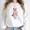 Women's Hoodies Retro Women's Autumn/Winter Warm Bear Printed Sweatshirt Travel Pullover Hoodie Luxury Designer Sweatshirt Sudadera Mujer 231205