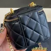Senhoras mini sacos de cosméticos casos designer bolsa clássico luxo diamante treliça crossbody saco moda bola metal embreagem corrente saco de couro bolsa de ombro acolchoado
