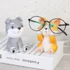 Óculos de sol quadros filhote de cachorro cão óculos titular suporte retentores exibição bonito animal design presente