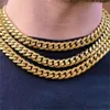 Wholesale Choker Hip Hop 925 Sterling Silver 14k 18k Gold Chunky Custom Cuban Link Chain Mens Necklace Miami Cuban Chain Women