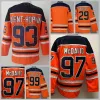 Hockey Hommes Hockey sur glace Reverse Retro 97 Connor McDavid Jersey 29 Leon Draisaitl 93 Ryan Nugent-Hopkins 99 Wayne Gretzky Vintage Bleu Marine Whi