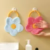 Towel Quick Dry Hand Towels Coral Fleece Wipe Handkerchief Flower Cleaning Dishcloth Cloth Kitchen Bathroom Absorbent Shape Creat E5J7