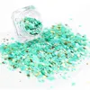 Naklejki naklejki 500G Glitter Shapeshologram Fun Mixtumblenail Holografii i złota mieszanka luźna | Pink Metallic Y brokat 231204