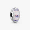 Nouveauté 925 argent Sterling papillon rose verre de Murano breloque ajustement Original européen bracelet à breloques bijoux de mode accessoires270x