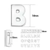1300pc lot 10mm Plain Slide letter A-Z zilver kleur chroom diy charms Engels alfabet geschikt voor 10MM lederen polsbandje sleutelhangers326k