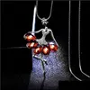 Pendant Necklaces Pretty Dancing Necklace Sier Ballerina Dancer Ballet Dance Charm Girls Christmas Valentines Day Gift Crystal Drop Dhfcd