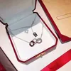 mode liefde ketting sieraden mannen vrouwen drie ring volledige diamanten ketting achthoekige schroefdop liefde ketting paar cadeau met doos se297v