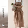 Fartuchy japoński fartuch Long Fashion 1PC Wodoodporna bawełniana kawiarnia Kobiet Mężczyźni do gotowania ogrodnictwa pieczenia 231204