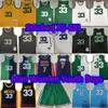 Genähte NCAA Vintage IndianaStateSycamores College-Basketballtrikots LarryBird #33 Jersey NationTeamDream #7Bird Blue BlackValley High School Custom XS-6XL