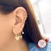 Kolczyki Hoop 925 Sterling Silver Ear Igle Modna Wisior Słońca dla kobiet kolorowe kryształowe gwiazdy luksusowe prezenty biżuterii