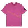 Дизайнерская футболка Stones Island высокого качества, летняя новая 7-цветная мужская и женская футболка с короткими рукавами, потертая в старом стиле