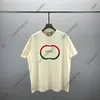 24SS Europe Summer Men Designer Tee T Shirt Paris Letter Printing T koszule z krótkim rękawem bawełniane kobiety czarne morele swobodne tshirty xs-l